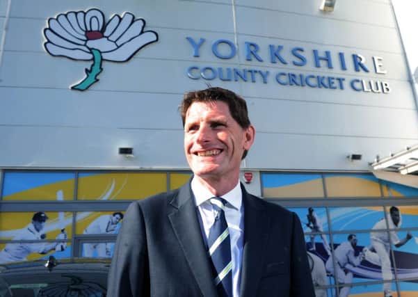 Steve Denison pictured after his appointment as new chairman of Yorkshire CCC back in March 2015 (Picture: Jonathan Gawthorpe).