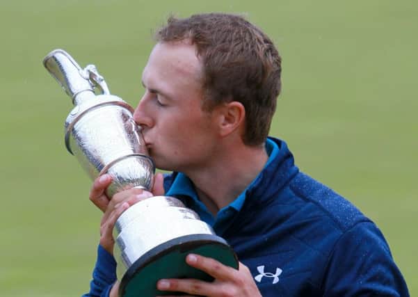 USA's Jordan Spieth kisses the claret jug after winningThe Open Championship 2017 at Royal Birkdale. Picture: Richard Sellers/PA