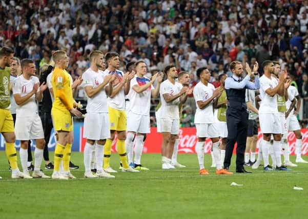 NEXT TIME AROUND? England manager Gareth Southgate and players applaud fans after losing the World Cup, semi-final to Croatia at the Luzhniki Stadium, Moscow. Picture: Owen Humphreys/PA