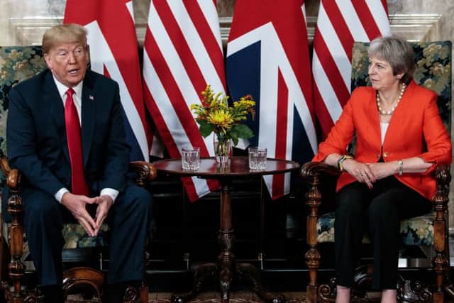 Donald Trump and Theresa May at their Chequers summit.