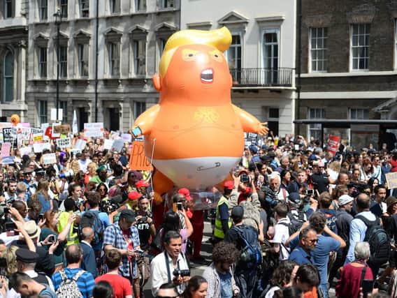 The Donald Trump baby in London today