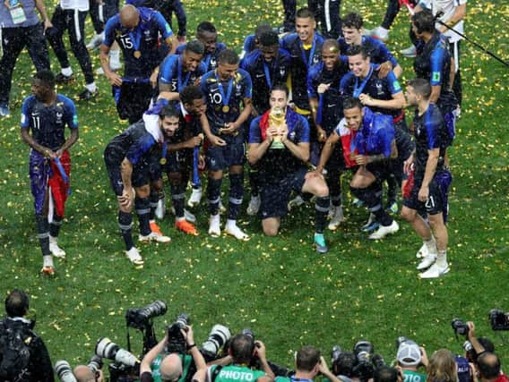 France celebrate winning the World Cup. Picture: Aaron Chown/PA Wire.