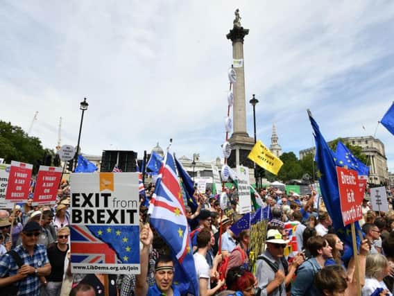 Protesters campaign for a second EU Referendum