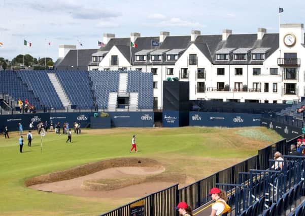 A general view across the 18th hole towards the clubhouse during Monday's practice day for the competitors in the 147th Open Championship at Carnoustie, which gets underway on Thursday (Picture: Jane Barlow/PA Wire).