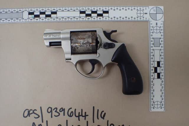 The starter pistol which had been converted to fire live rounds