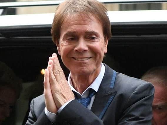 Cliff Richard arrives at the Rolls Building in London to hear the ruling of the dispute that he has with the BBC. Photo: Victoria Jones/PA Wire