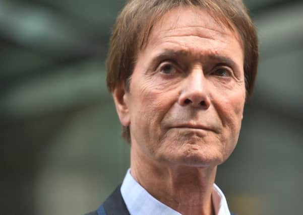The entertainer Sir Cliff Richard after he won his High Court privacy battle.