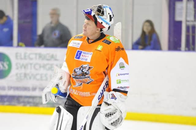THUMBS UP: Former Steelers goaltender Marek Pinc gave his 'seal of approval' for new defenceman, Jiri Gula. Picture: Dean Woolley.