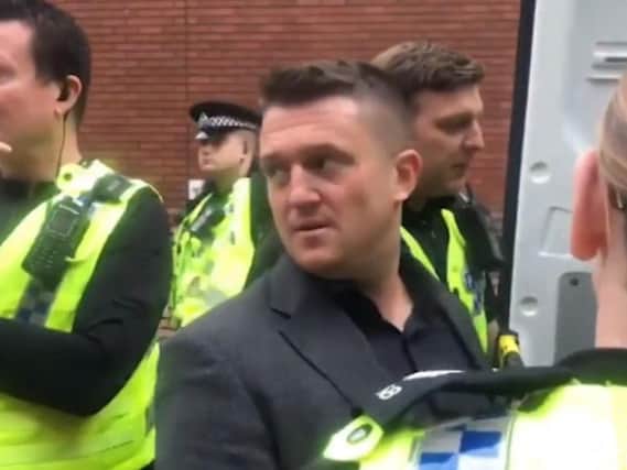 Tommy Robinson in Leeds