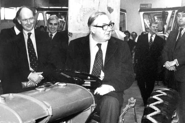 Jim Callaghan during a visit to Huddersfield in 1977.