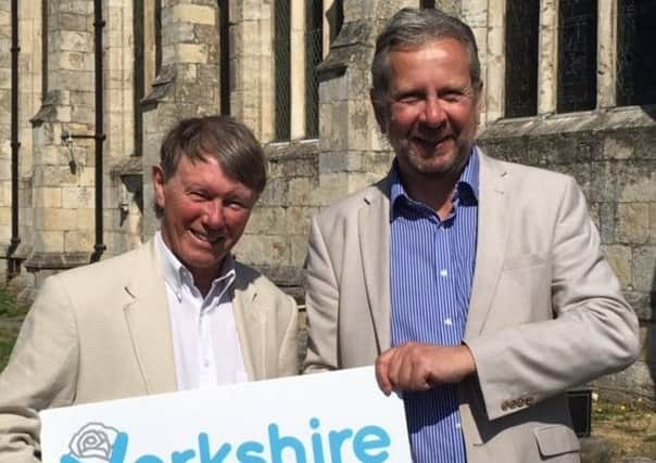 Mike Jordan pictured with Yorkshire Party leader Stewart Arnold
