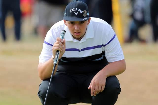 Howley Hall's Marcus Armitage lines up a putt on his way to carding a 69 at Carnoustie in the second round of the Open (Picture: Richard Sellers/PA Wire).