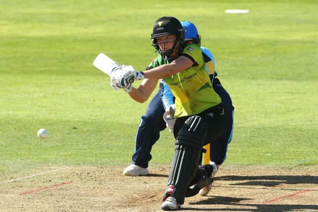 Western Storm captain Heather Knight hit 97, as her side beat Yorkshire Diamonds by seven wickets. Picture: Mark Kerton/PA