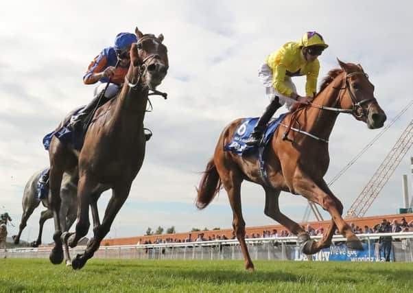 Sea of Class ridden by James Doyle wins The Darley Irish Oaks at the Curragh . Picture: Niall Carson/PA