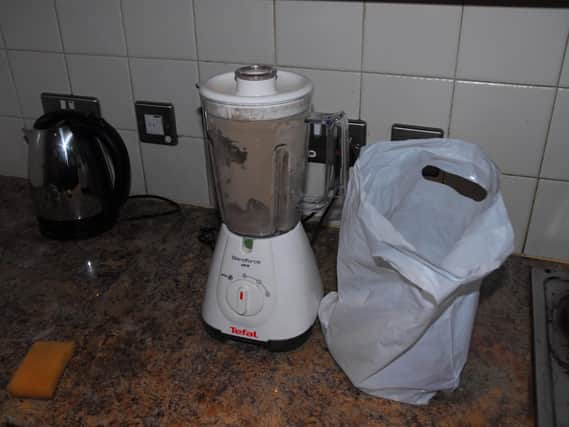 A food blender was used to cut the class A drugs