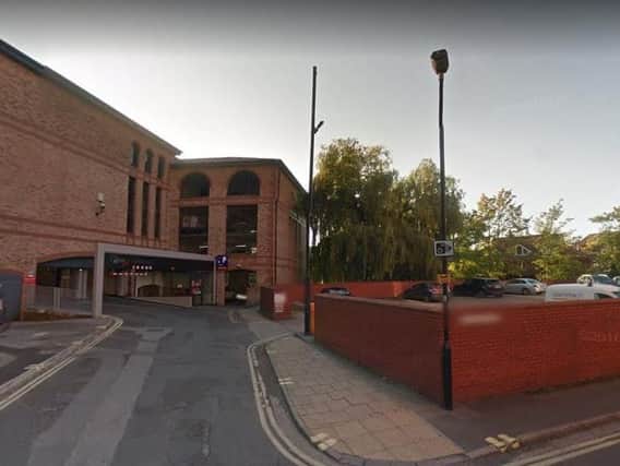 Police said the man had entered the River Fossnear the Q-Park car park in Garden Place, York. Picture: Google