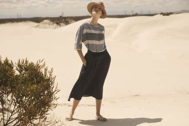 Striped linen top, Â£35, and skirt, from a selection, at Monsoon.