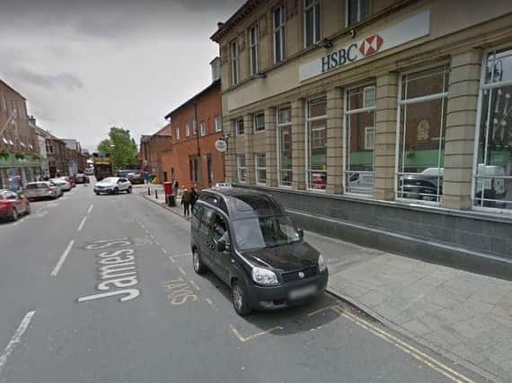 The assault took place at the taxi rank in James Street, Selby. Picture: Google