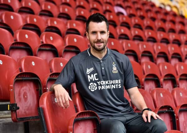 Bradford City's new head coach Michael Collins: Happy with his new-look squad.