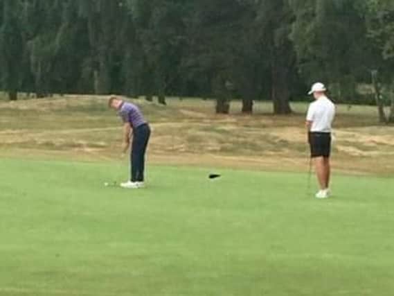 George Robson had a share of sixth place after the opening round of the Carris Trophy on his home course of Fulford.