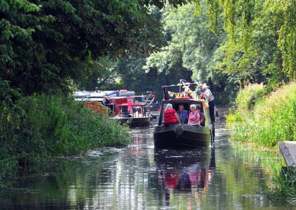 Canal boats set off from the Melbourne Arm of the Pocklington canal.