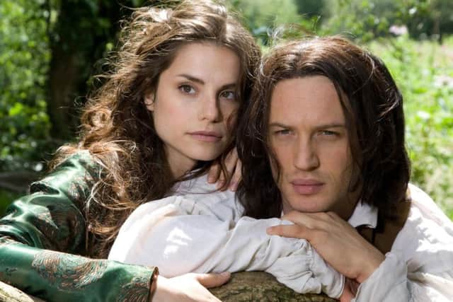 Tom Hardy as Heathcliff and Charlotte Riley. ITV/PA Wire