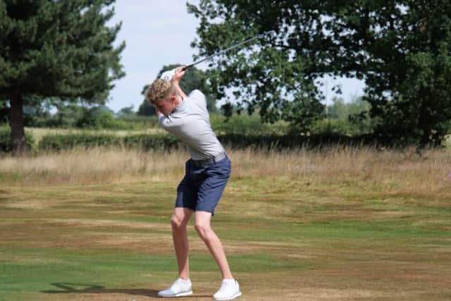 Rotherham's Ben Schmidt plays a shot during the Carris Trophy at Fulford (Picture: Chris Stratford)