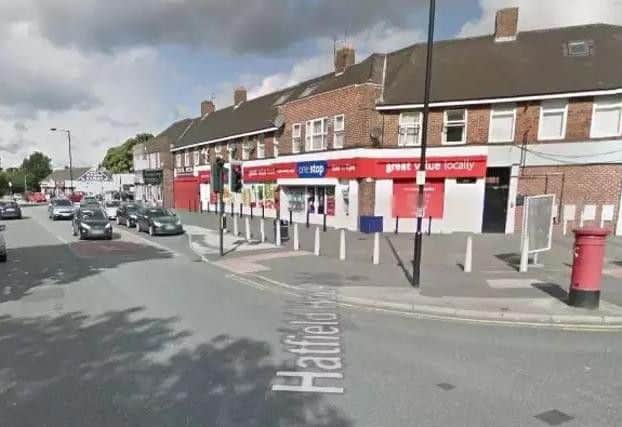 The aggravated burglary was carried out at the One Stop Shop in Hatfield House Lane, Shiregreen on May 29 this year