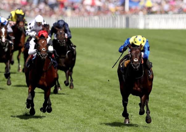 Poet's Word, right, beats Cracksman in the Group One Prince of Waless Stakes at Royal Ascot last month.