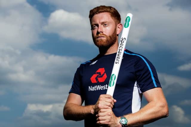 BACKING: England's Jonny Bairstow, pictured, during the Specsavers Test Series launch event at the Kia Oval on Friday. Picture: John Walton/PA Wire