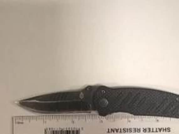 A man searched on the Wicker was found to be in possession of this knife