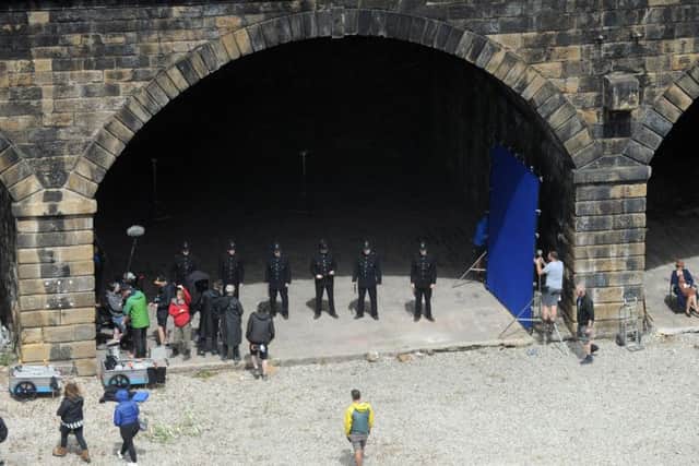 The Victorian railway arches make a spooky setting for a crime drama