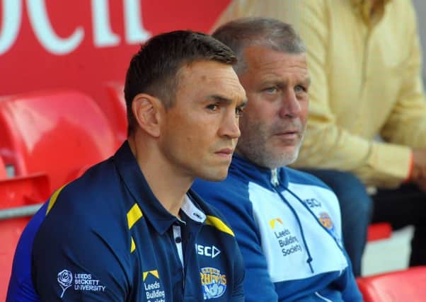 Kevin Sinfield, left, and James Lowes
