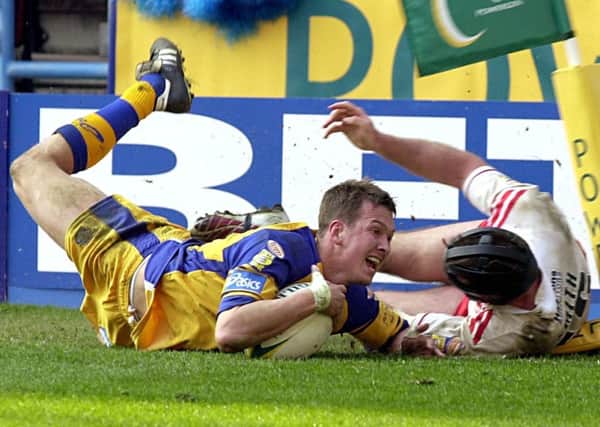 Danny McGuire scores against St Helens