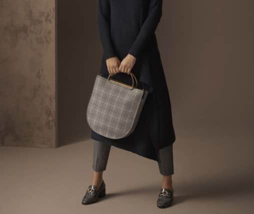 Check tote and mid heel grey loafers, coming to Marks & Spencer for autumn.