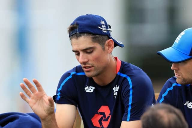 England's Alastair Cook during a nets session at Edgbaston on Monday. Picture: Mike Egerton/PA