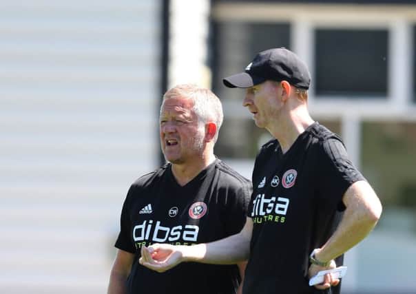 KEEP THE FAITH: Chris Wilder and Alan Knill. Picture: Simon Bellis/Sportimage