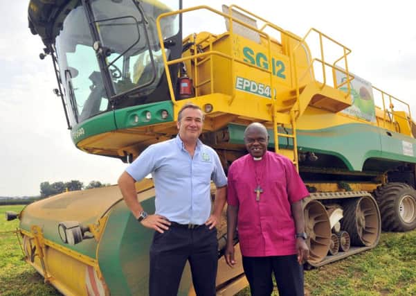 Tim Rymer and Archbishop of York, John Sentamu, who was at the official opening of Swaythorpe Growers new plant. Pictures by Gary Longbottom.