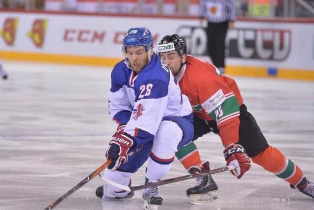 NEW BEGINNINGS: Ben O'Connor, seen above in action for Great Britain at this year's World Championships, has headed out to Sweden to begin the next phase of his career with Leksands IF. Picture: Dean Woolley.