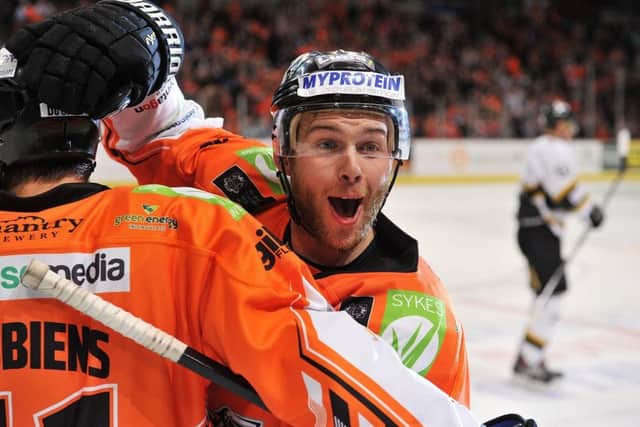 HAPPY DAYS: Ben O'Connor, in action for Sheffield Steelers. Picture: Dean Woolley.