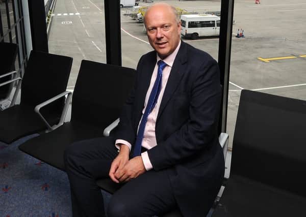 Secretary of state for Transport Chris Grayling is pictured at Leeds Bradford Airport..2nd August 2018 ..Picture by Simon Hulme