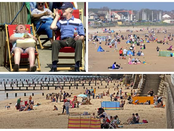 People of Yorkshire lap up the heat on the beaches