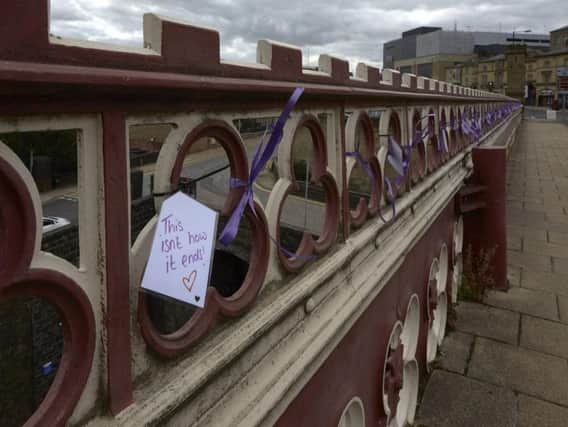Messages of hope on North Bridge.