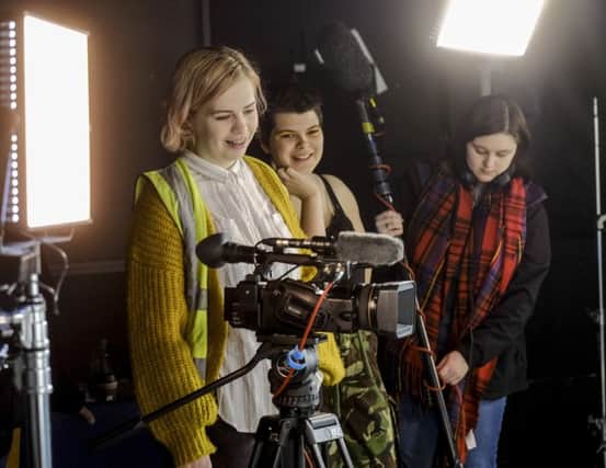 Students at the Bradford Film Academy last February