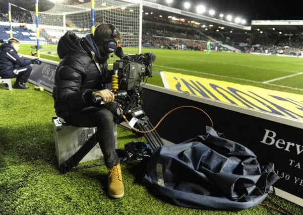 Sky Sports, pictured filming a game at Elland Road, Leeds, are seeing rights diminsih due to new online streaming services. (Picture: Bruce Rollinson)