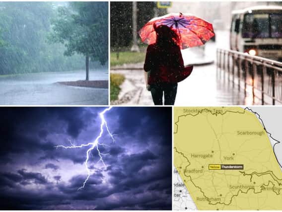 The Met Office have just issued a yellow weather warning for Yorkshire as various parts of the region, including Leeds, are set to be hit by thunderstorms TODAY