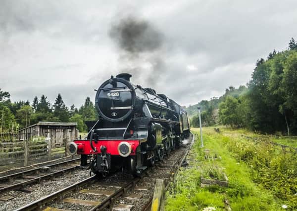 The 5428 LMS Black 5 locomotive on the North Yorkshire Moors railway as railway enthusiasts mark the 50th anniversary of the end of regular mainline steam services. PIC: PA