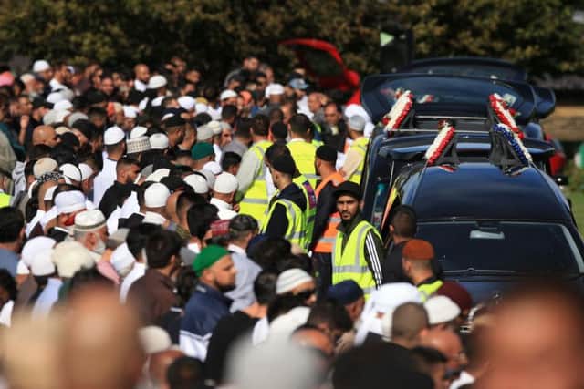 Thousands turned out for the funeral in Yorkshire. Photo: PA