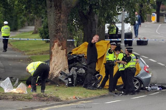 The scene of the crash in Bradford