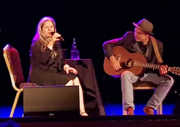 Natalie Merchant with Erik Della Penna at Kings Hall, Ilkley. Picture: Gary Brightbart